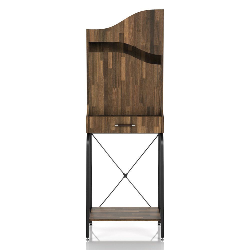 Jax Wood 2-Shelf Mini Bar in Light Hickory Brown. Picture 2