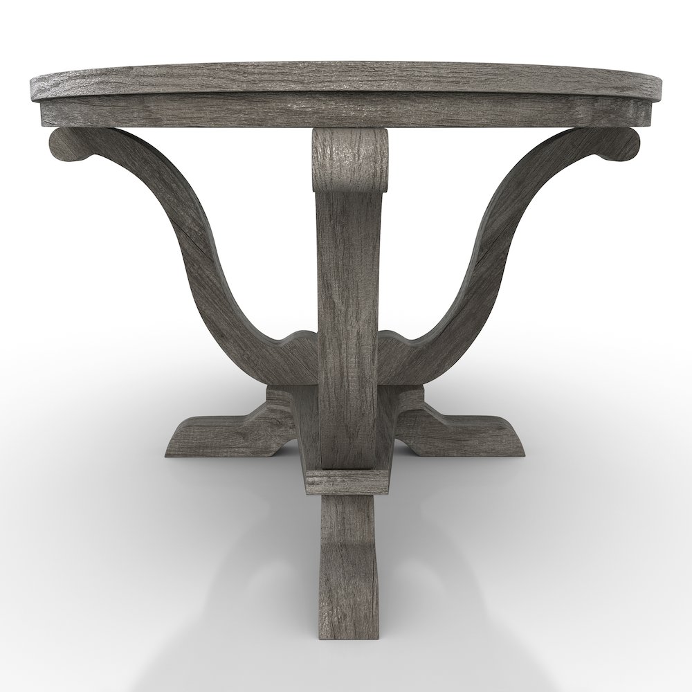 Draste Oval Wood Indoor Coffee Table, Vintage Gray Oak. Picture 2