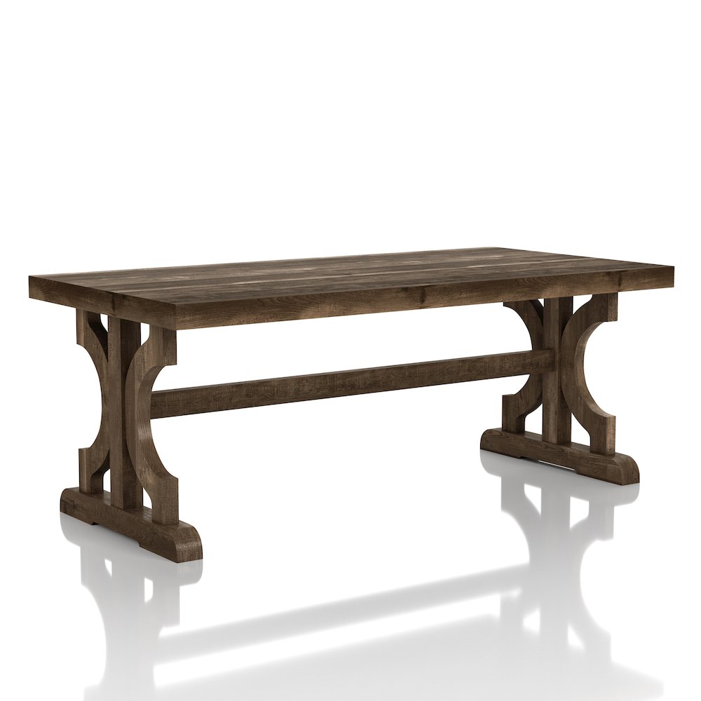 Birch Farmhouse Wood Coffee Table in Reclaimed Oak. Picture 1