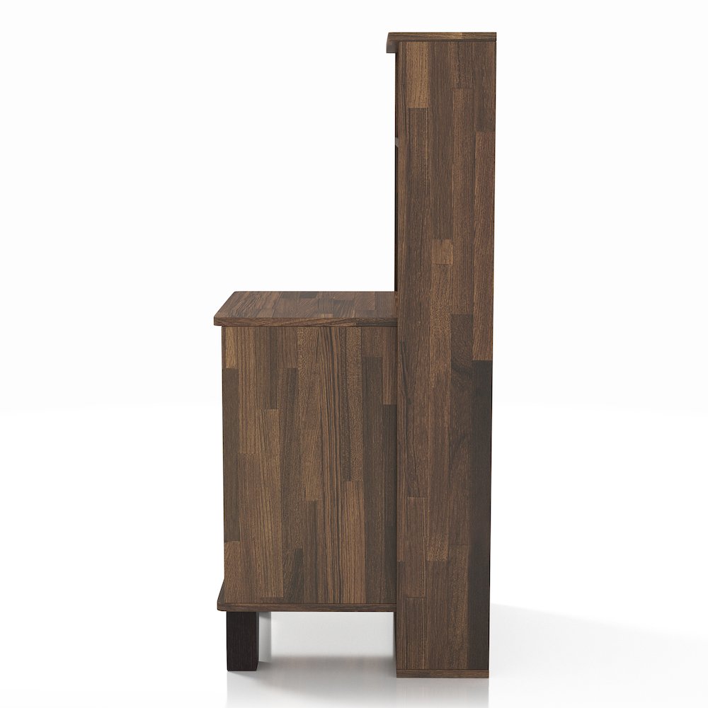 Armo 1-Drawer and 2-Shelf Wood Adult Nightstand. Picture 3