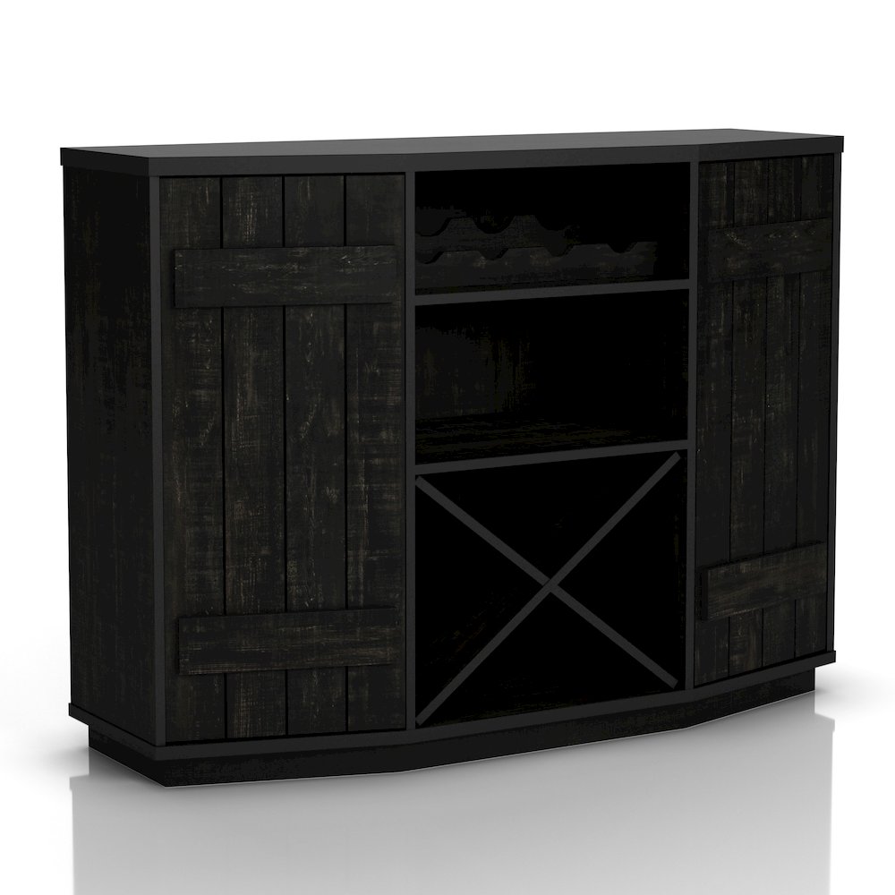 Hollins Multi-Storage Wood Buffet with Doors. Picture 1