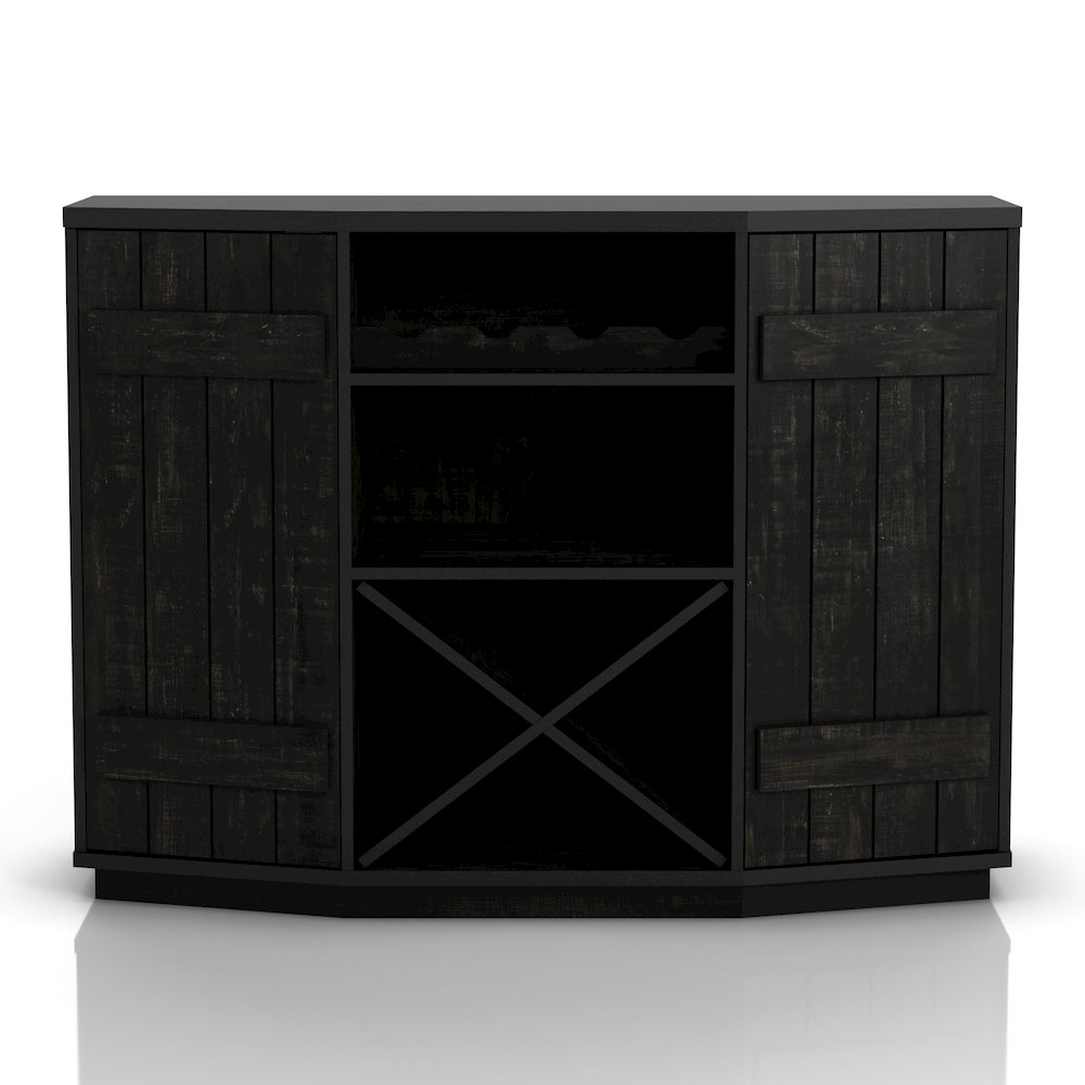 Hollins Multi-Storage Wood Buffet with Doors. Picture 4