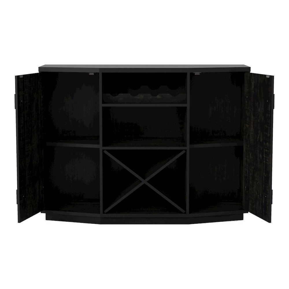 Hollins Multi-Storage Wood Buffet with Doors. Picture 2