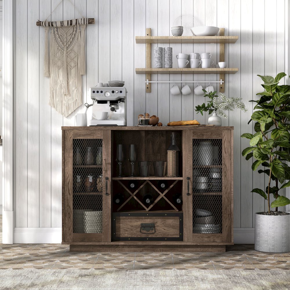 Musa Multi-Storage Wood Buffet with Doors. Picture 3