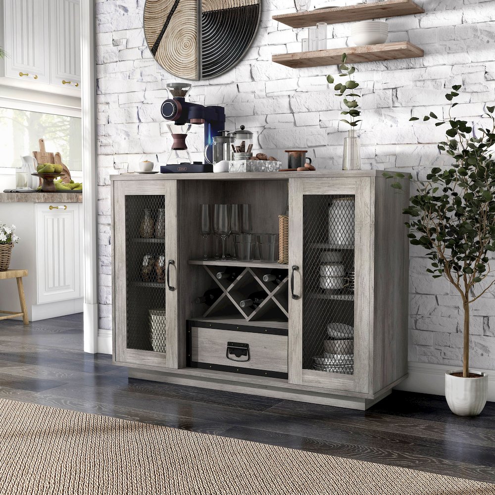 Musa Multi-Storage Wood Buffet with Doors. Picture 4