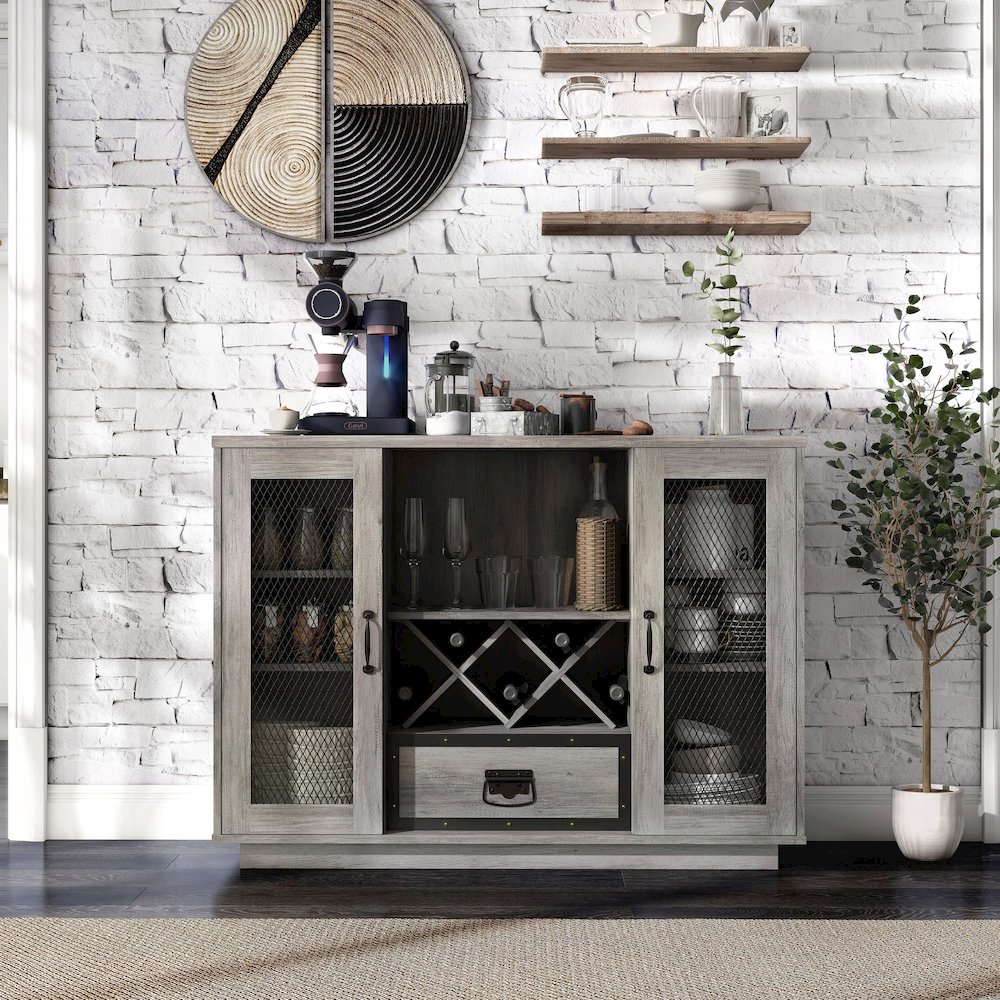 Musa Multi-Storage Wood Buffet with Doors. Picture 5