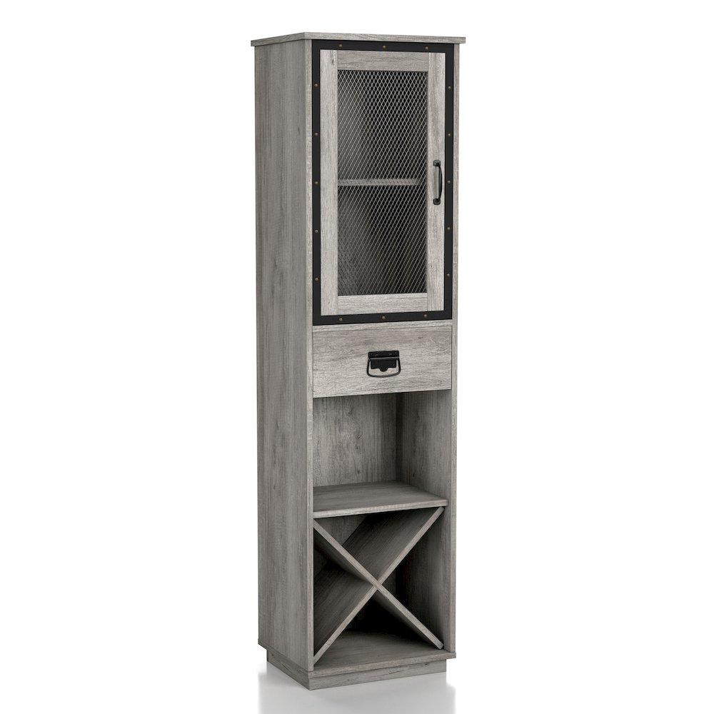 Scandi Wood Tower Cabinet. Picture 1