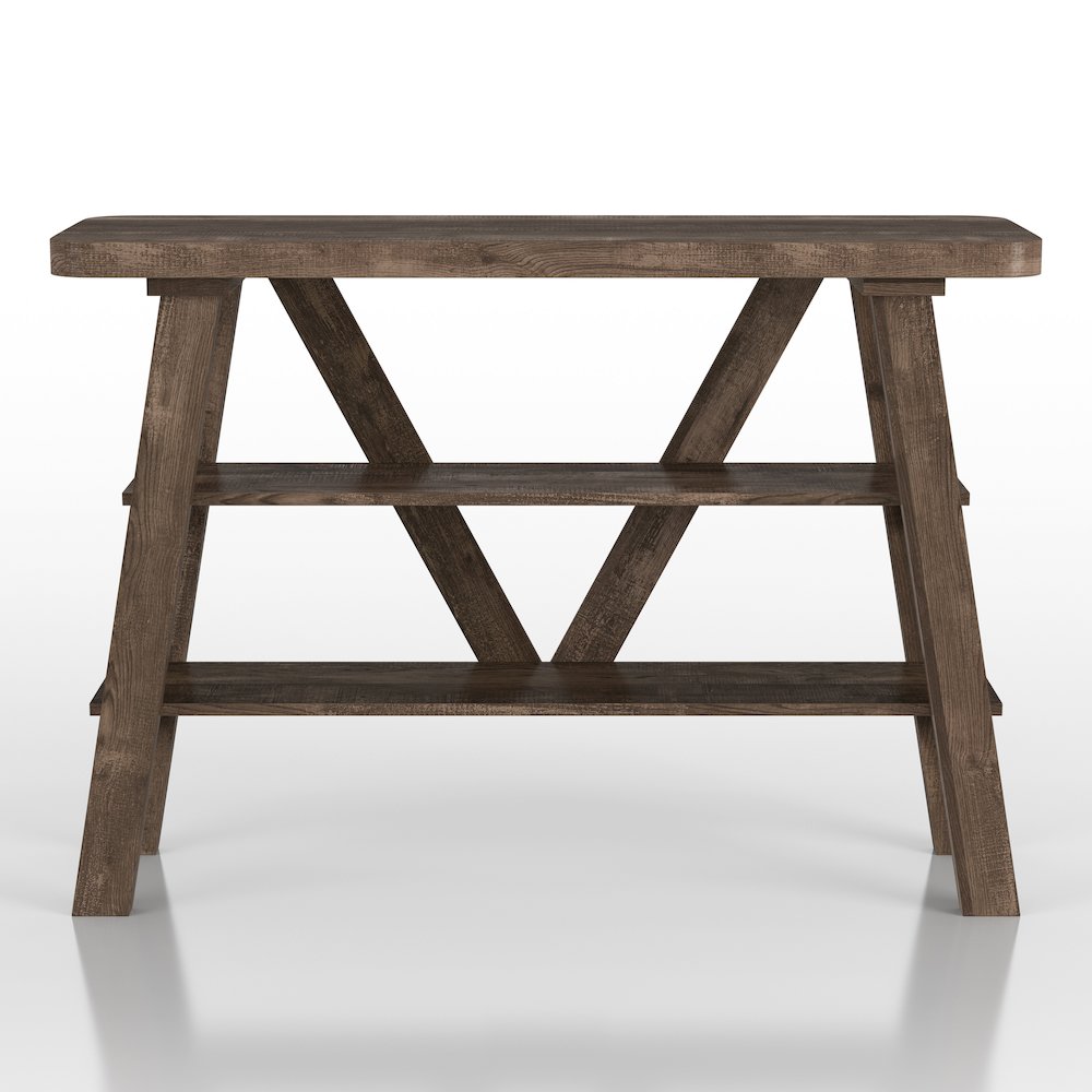 Olivia Wood 2-Shelf Console Table. Picture 2