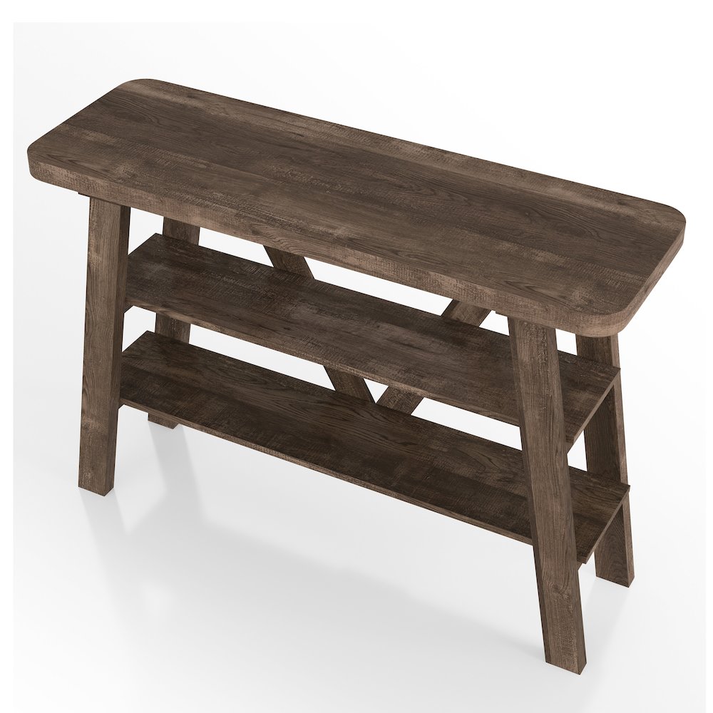Olivia Wood 2-Shelf Console Table. Picture 3