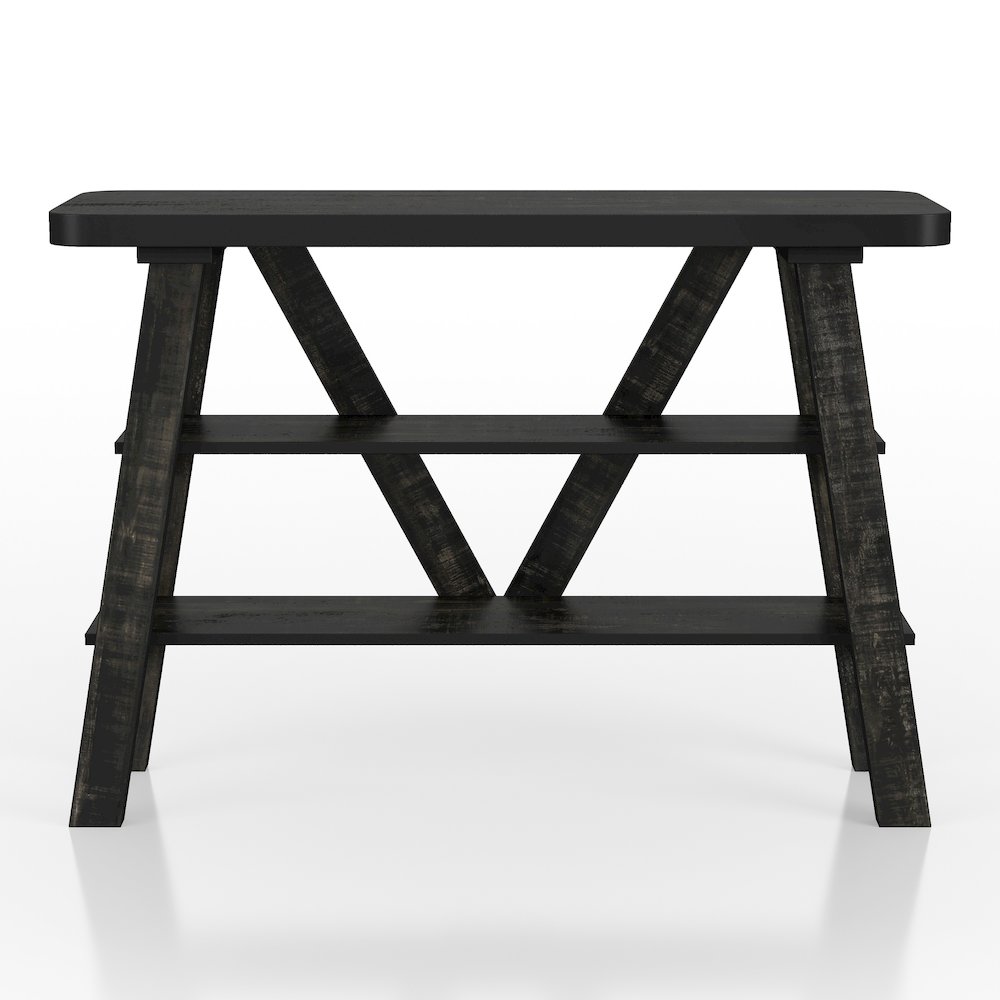 Olivia Wood 2-Shelf Console Table. Picture 2