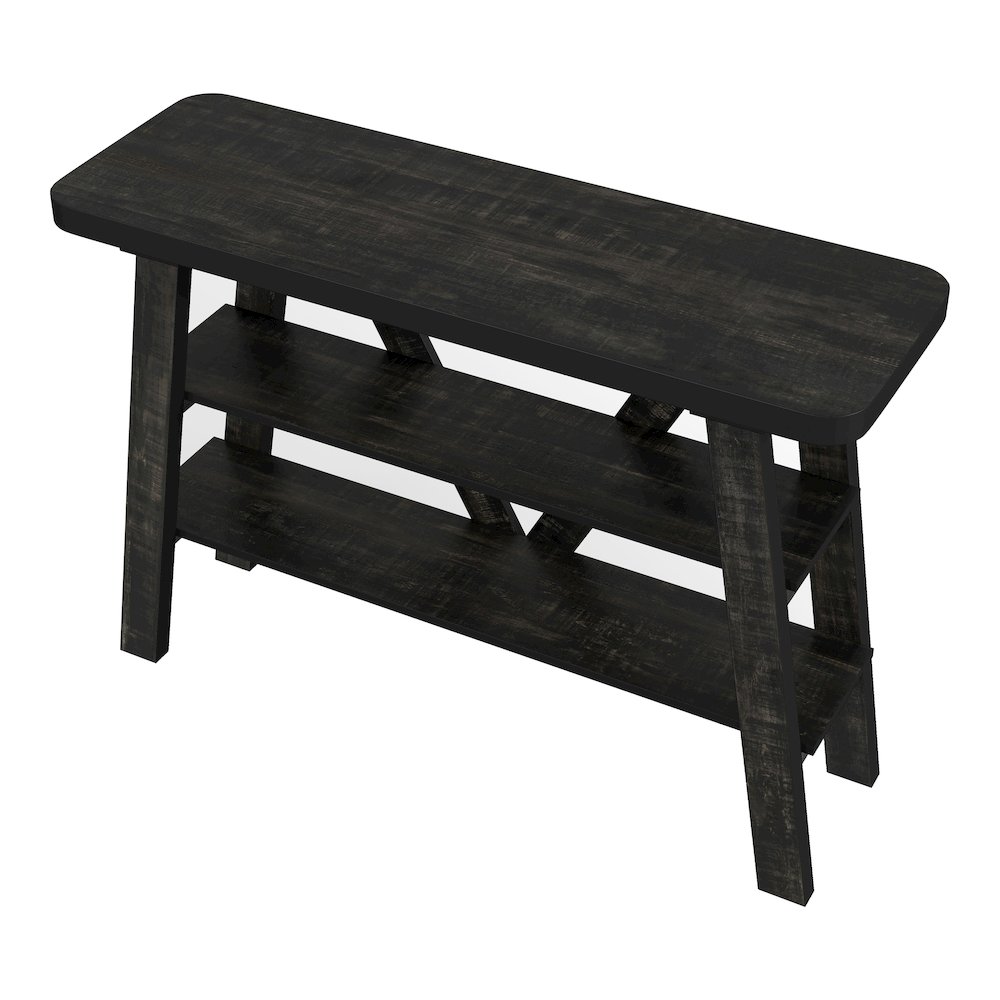 Olivia Wood 2-Shelf Console Table. Picture 3