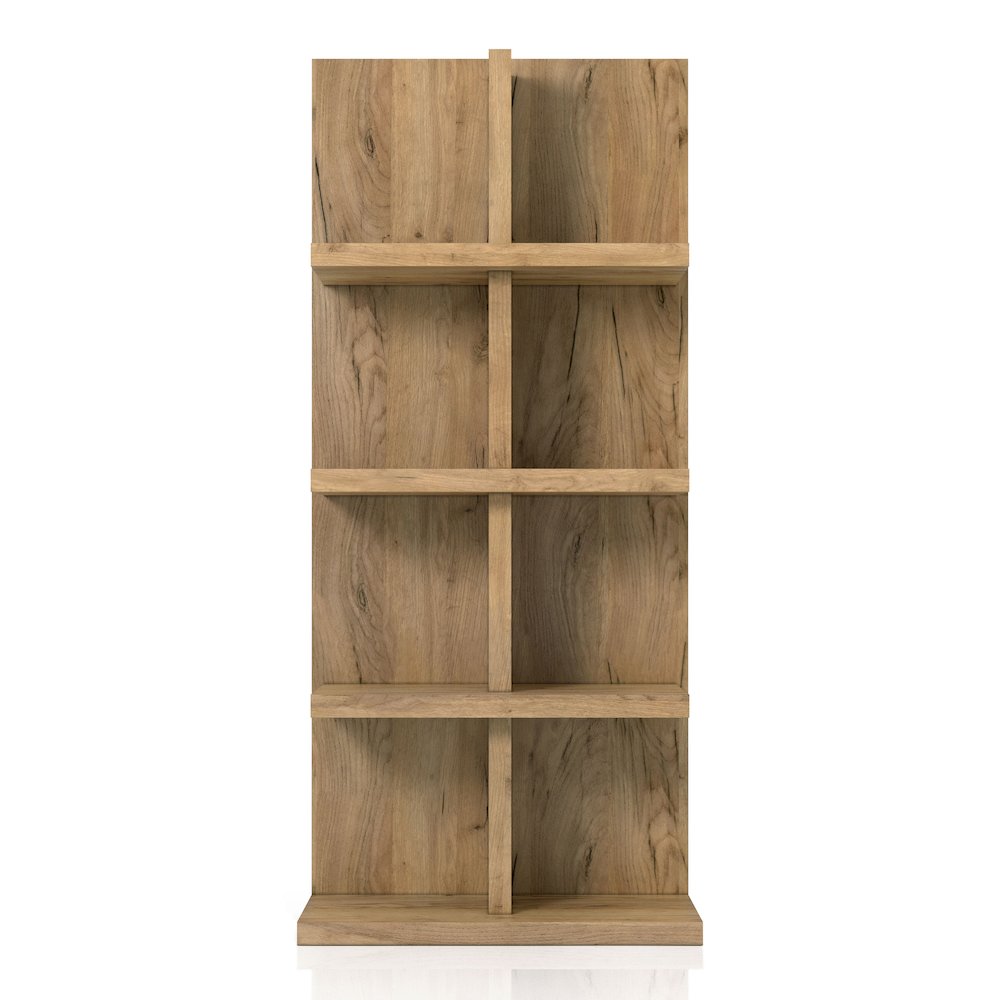 Santo Wood 4-Shelf Bookcase in Light Oak. Picture 4