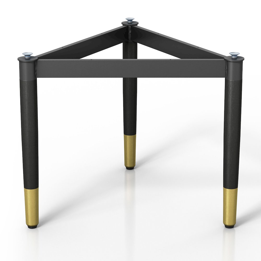Ponte Solid Wood Coffee Table Base Legs in Black. Picture 1