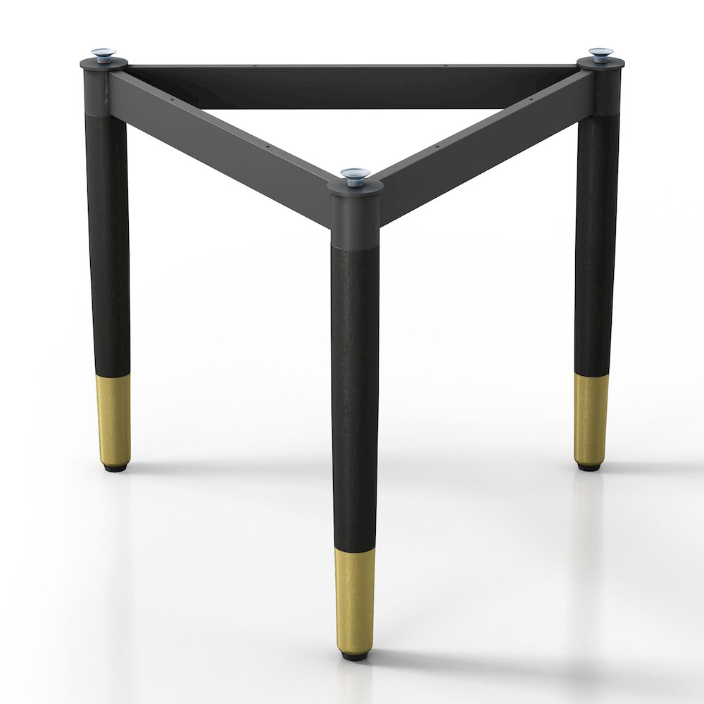 Ponte Solid Wood Coffee Table Base Legs in Black. Picture 2