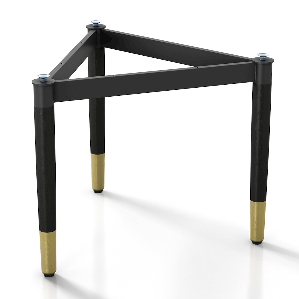 Ponte Solid Wood Coffee Table Base Legs in Black. Picture 3