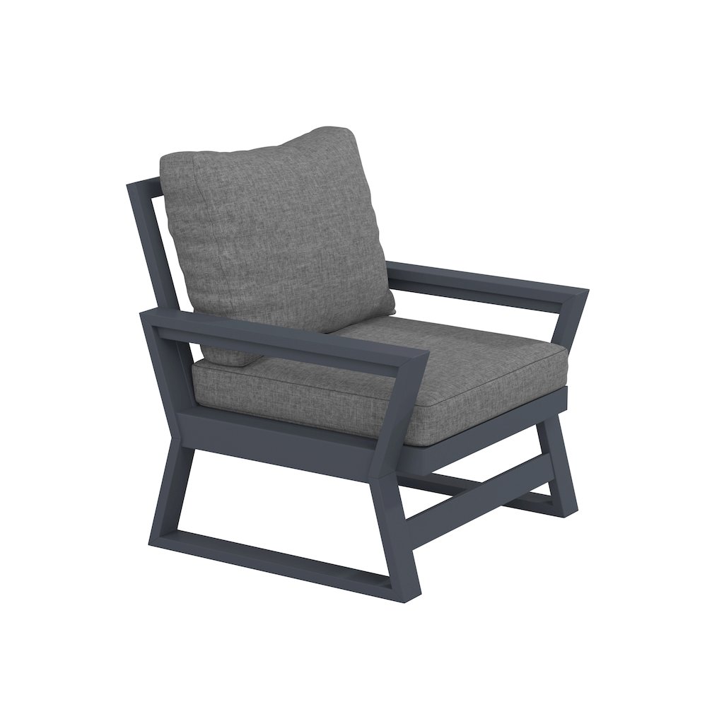 Malibu Deep Seating Conversation Set, Gray ( 3-Piece). Picture 6