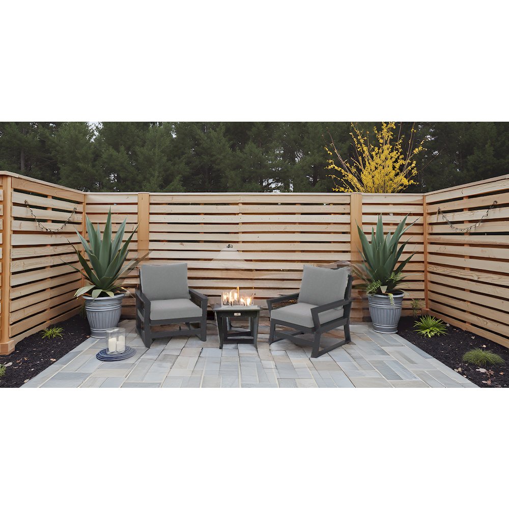 Malibu Deep Seating Conversation Set, Gray ( 3-Piece). Picture 2
