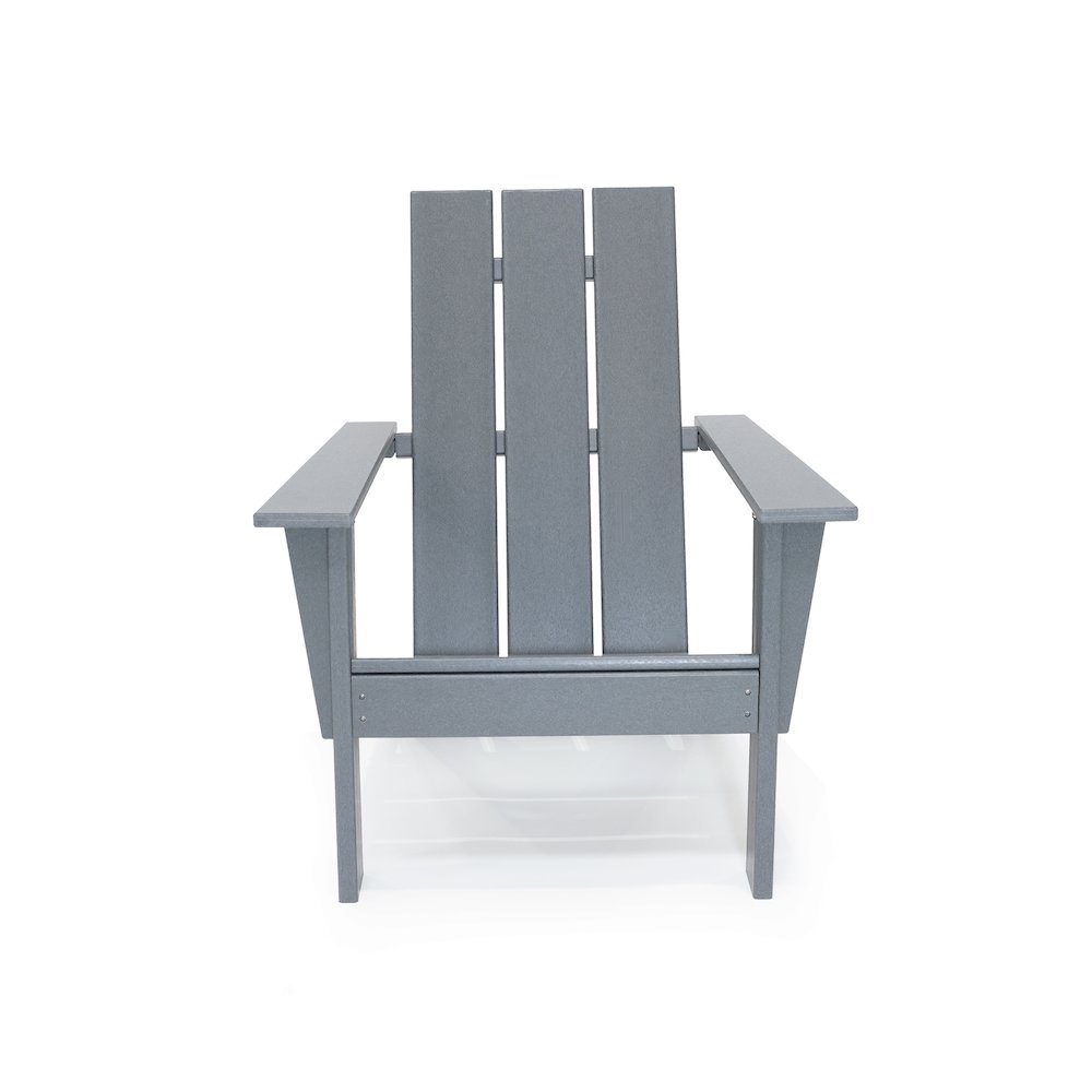 Arcadia HDPE Outdoor Adirondack Chair, Gray. Picture 1
