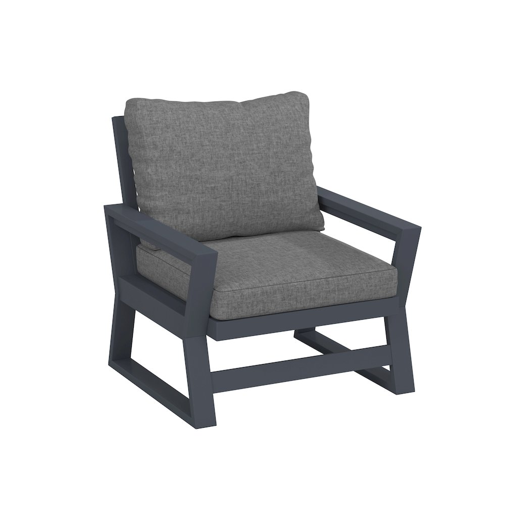 Malibu Deep Seating Conversation Set, Gray ( 3-Piece). Picture 4
