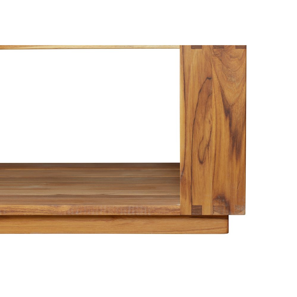 Imperial Grove Outdoor Solid Teak Wood Coffee Table. Picture 4