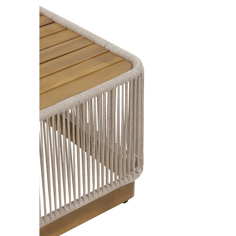 Alpine Teak outdoor collection Beige Rope Coffee table. Picture 2