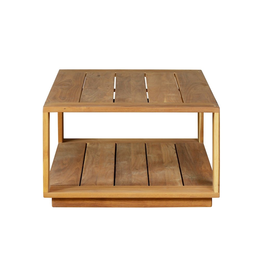 Imperial Grove Outdoor Solid Teak Wood Coffee Table. Picture 5