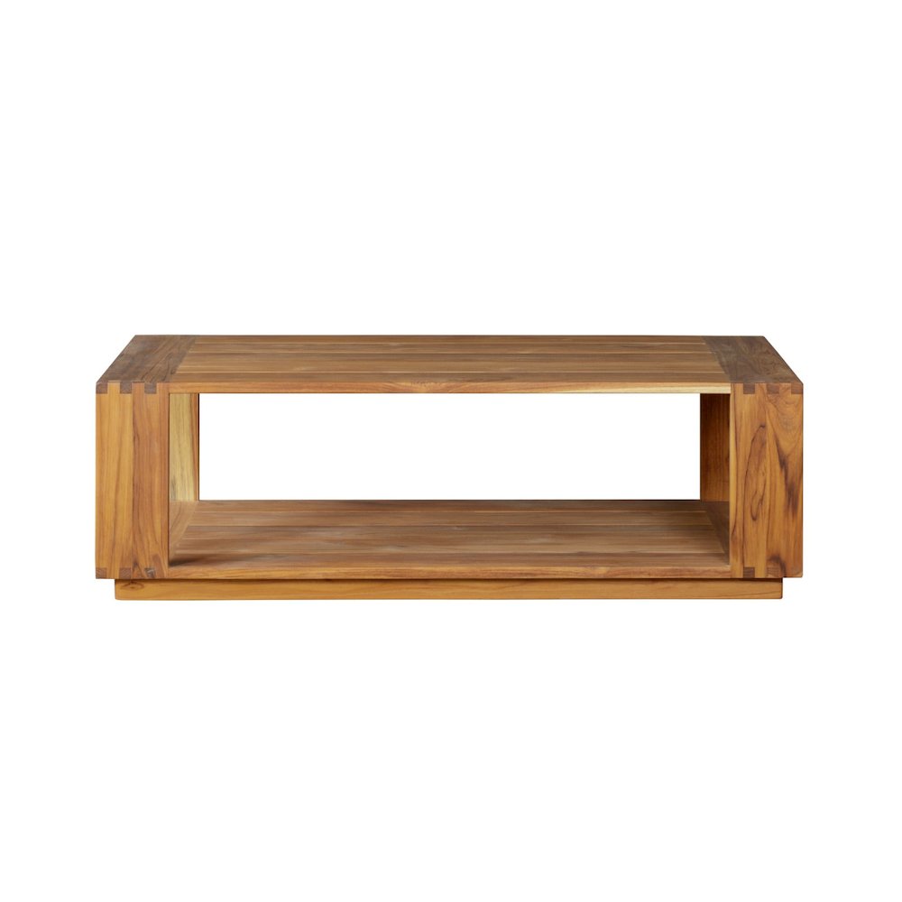 Imperial Grove Outdoor Solid Teak Wood Coffee Table. Picture 2