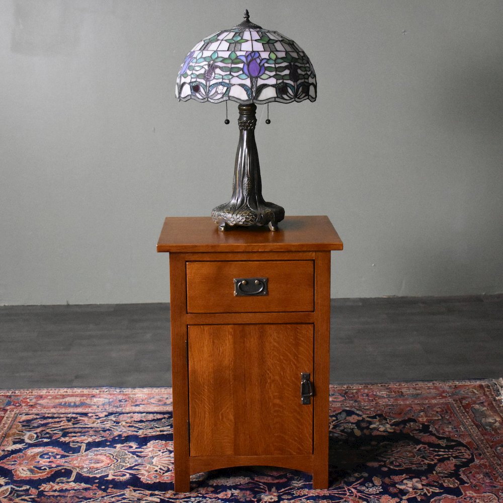 Mission Quarter Sawn Oak 1 Door/Drawer Nightstand Michael Cherry-MC-A. Picture 4