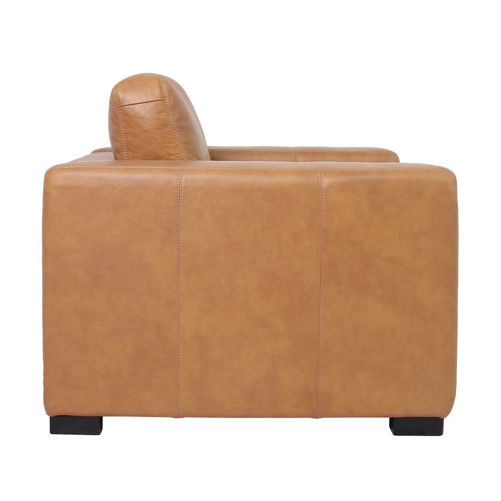 Argento Leather Arm Chair Tan. Picture 3