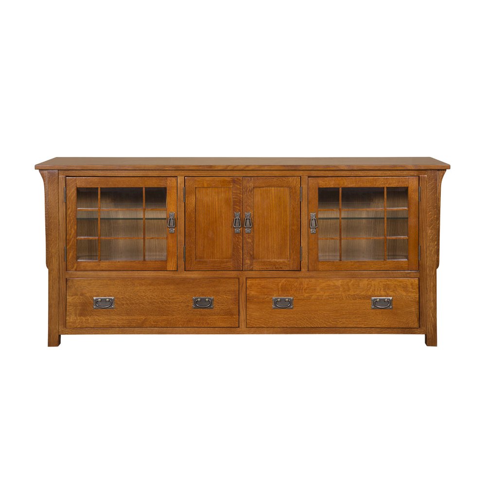 Mission Quarter Sawn Oak 72" Tv Stand - Michael's Cherry. Picture 1
