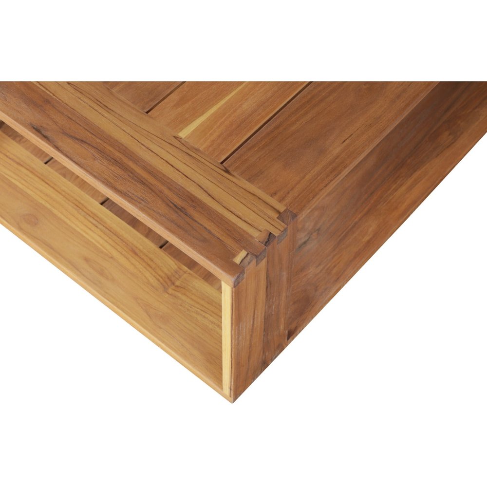 Imperial Grove Outdoor Solid Teak Wood Coffee Table. Picture 3
