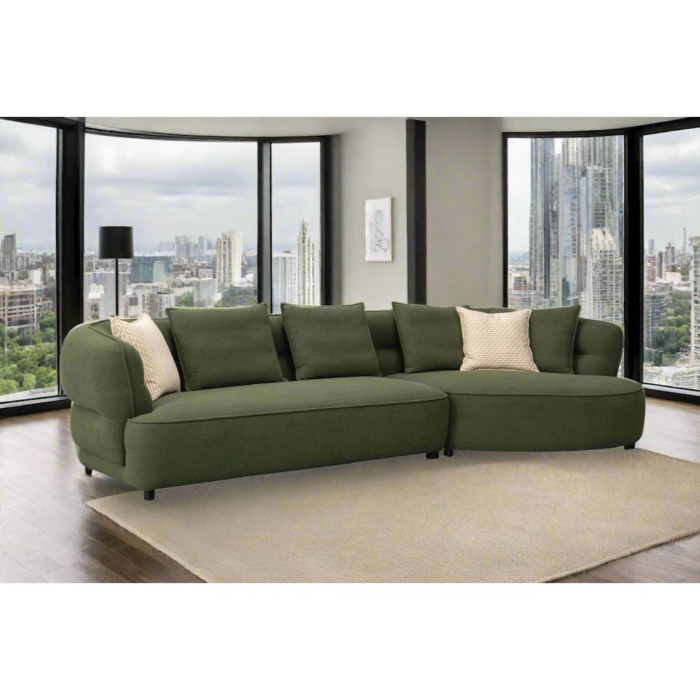 Aurora Collection Modern Upholstered Sectional Sofa – 133". Picture 3