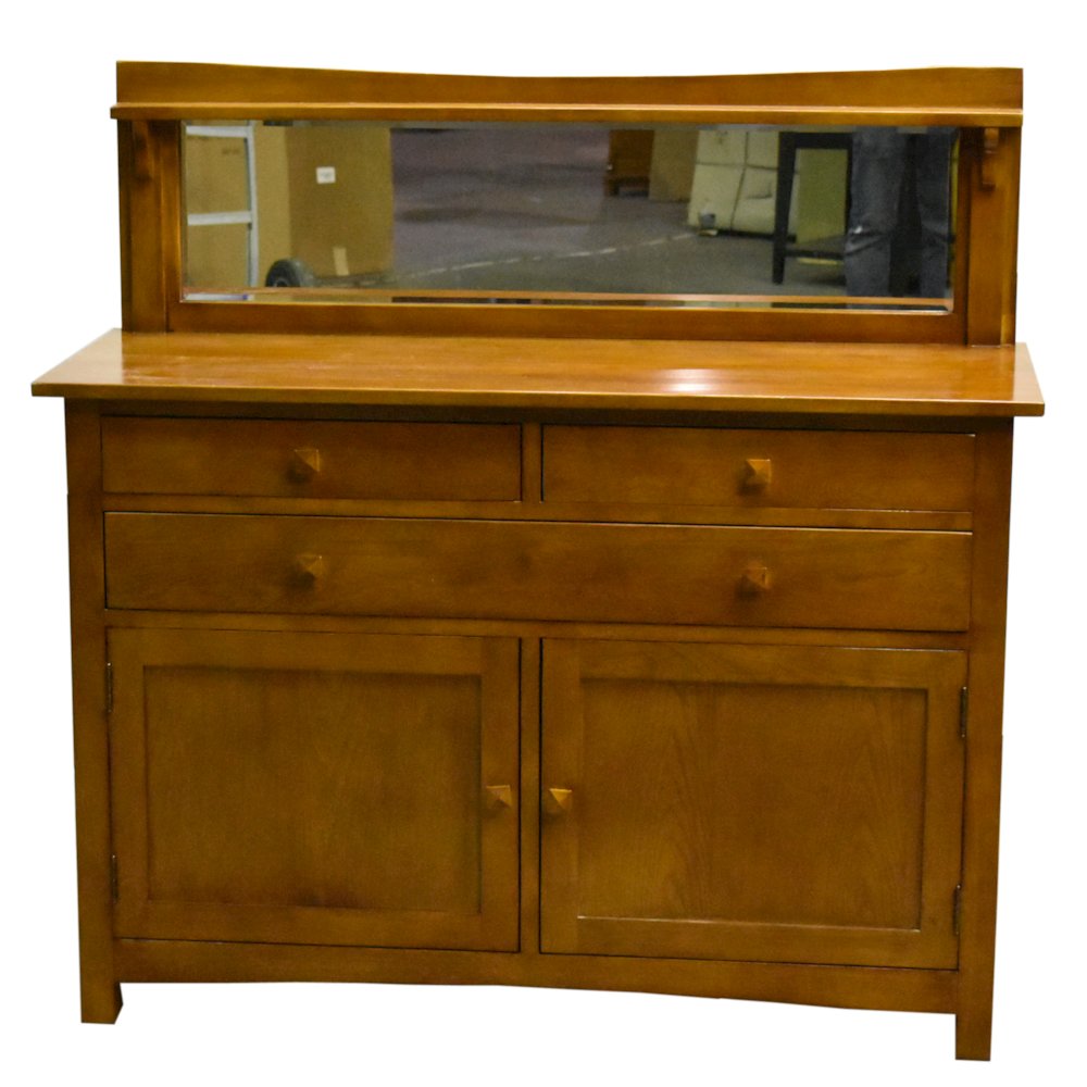Mission Buffet Cabinet with Mirror - Michael's Cherry- 50". Picture 1