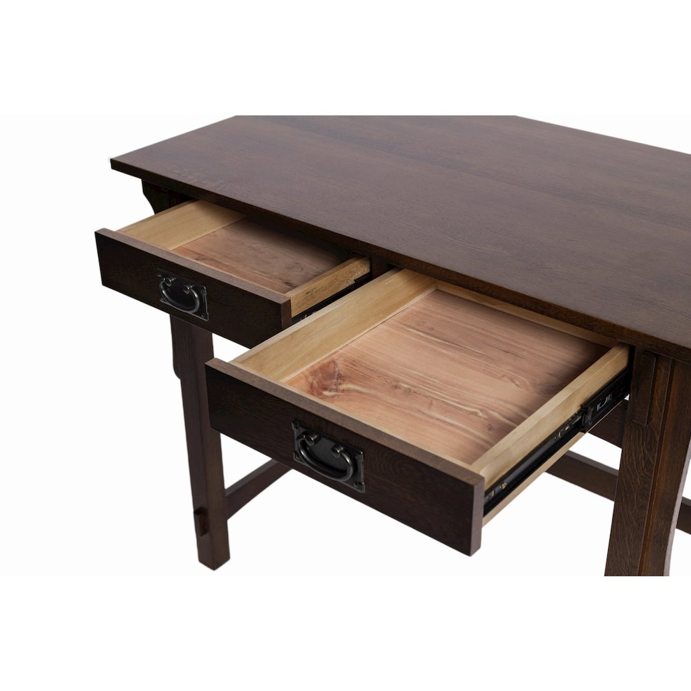 Mission Quarter Sawn Oak Writing Desk - Walnut. Picture 4