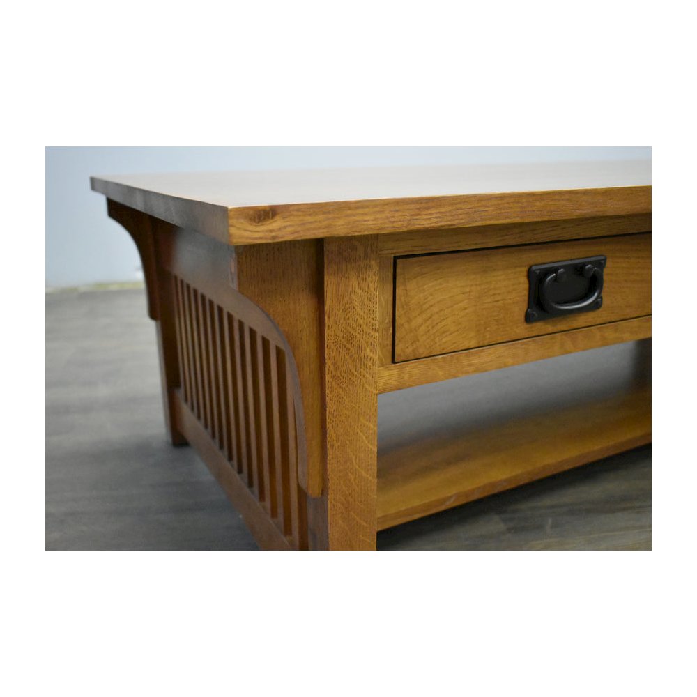 Mission Crofter Style 6 Drawer Coffee Table - Michael's Cherry. Picture 3