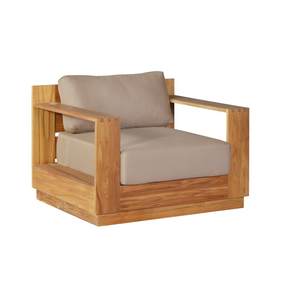 Imperial Grove Outdoor Solid Teak Wood Armchair. Picture 5