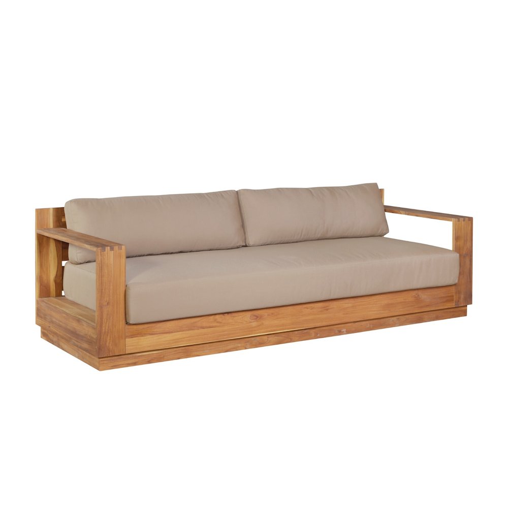 Imperial Grove Outdoor Teak Wood Sofa - 84". Picture 5