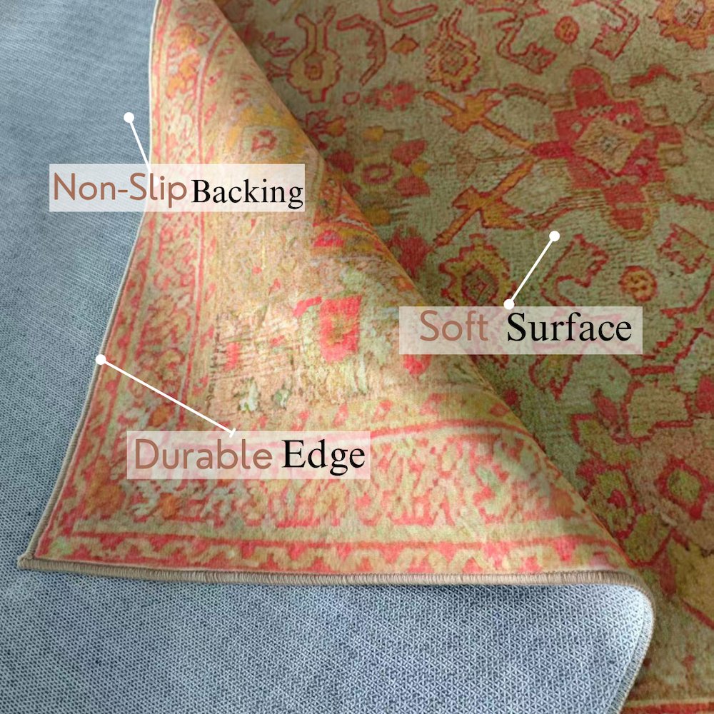 Area Rug Ultra Soft Washable Rug, Non Slip, Stain Resistant Rugs (2'7" x 9'). Picture 6
