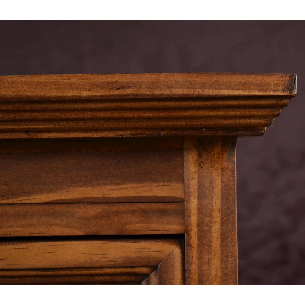 Set of 2 Montclare 3 Drawer Nightstand - Brown Wax. Picture 2