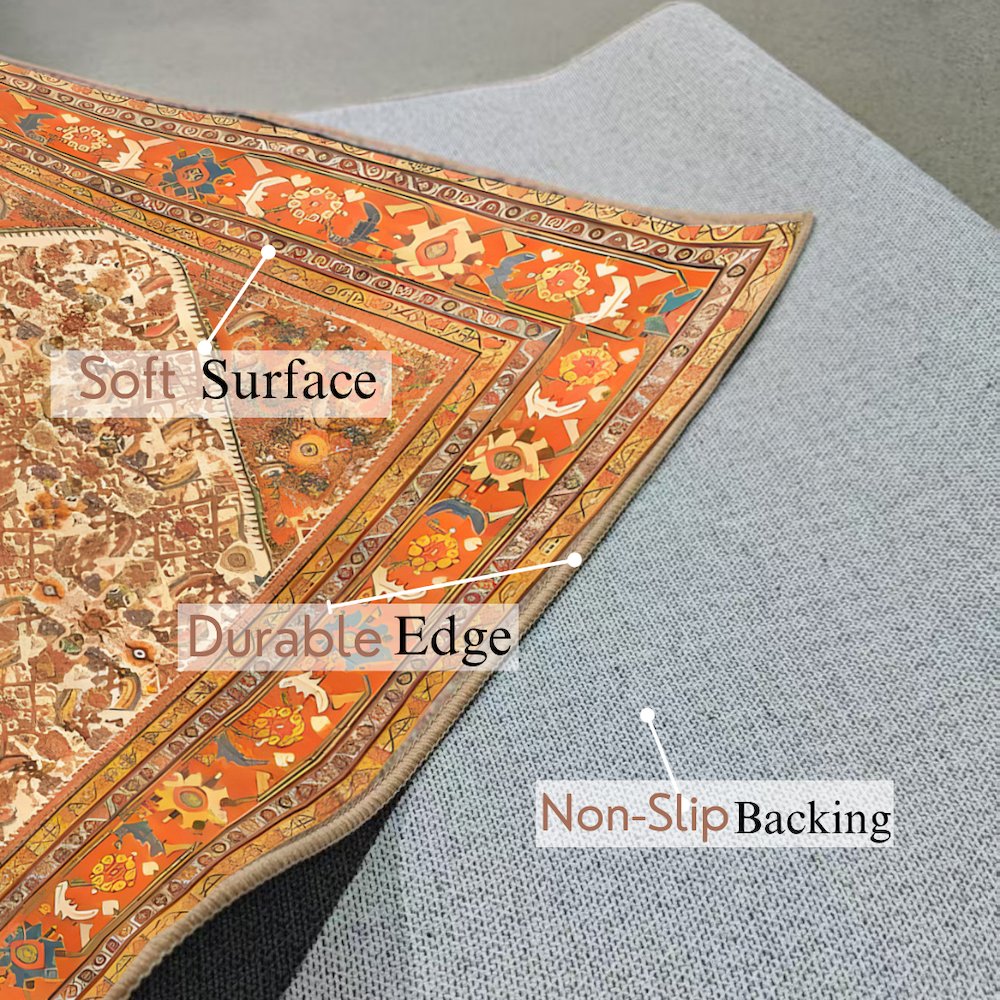 Area Rug Ultra Soft Washable Rug, Non Slip, Stain Resistant Rugs (2'7" x 9'). Picture 2