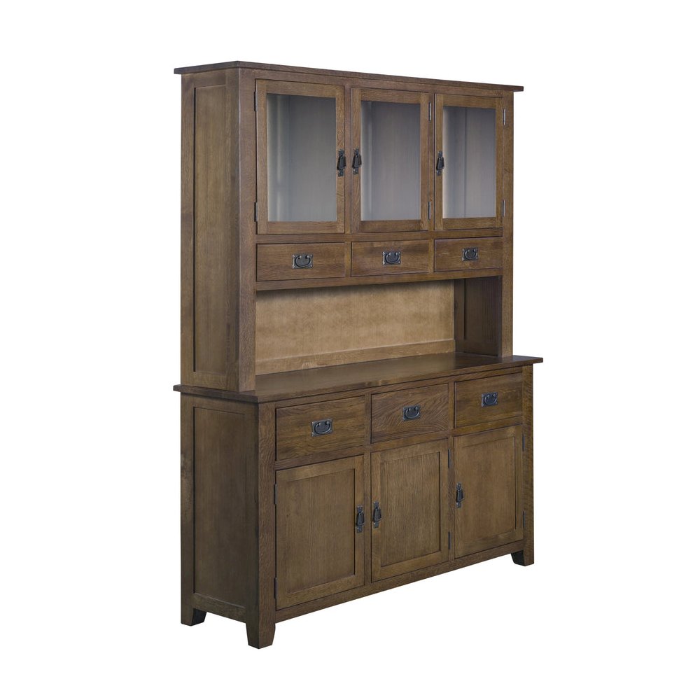 Mission 6 Door & 6 Drawer China Cabinet - Walnut - 59". Picture 1