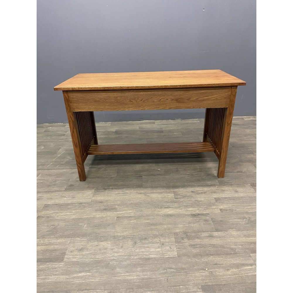Mission / Arts and Crafts Solid Oak Writing Desk - 50 Inch - Michael's Cherry. Picture 5