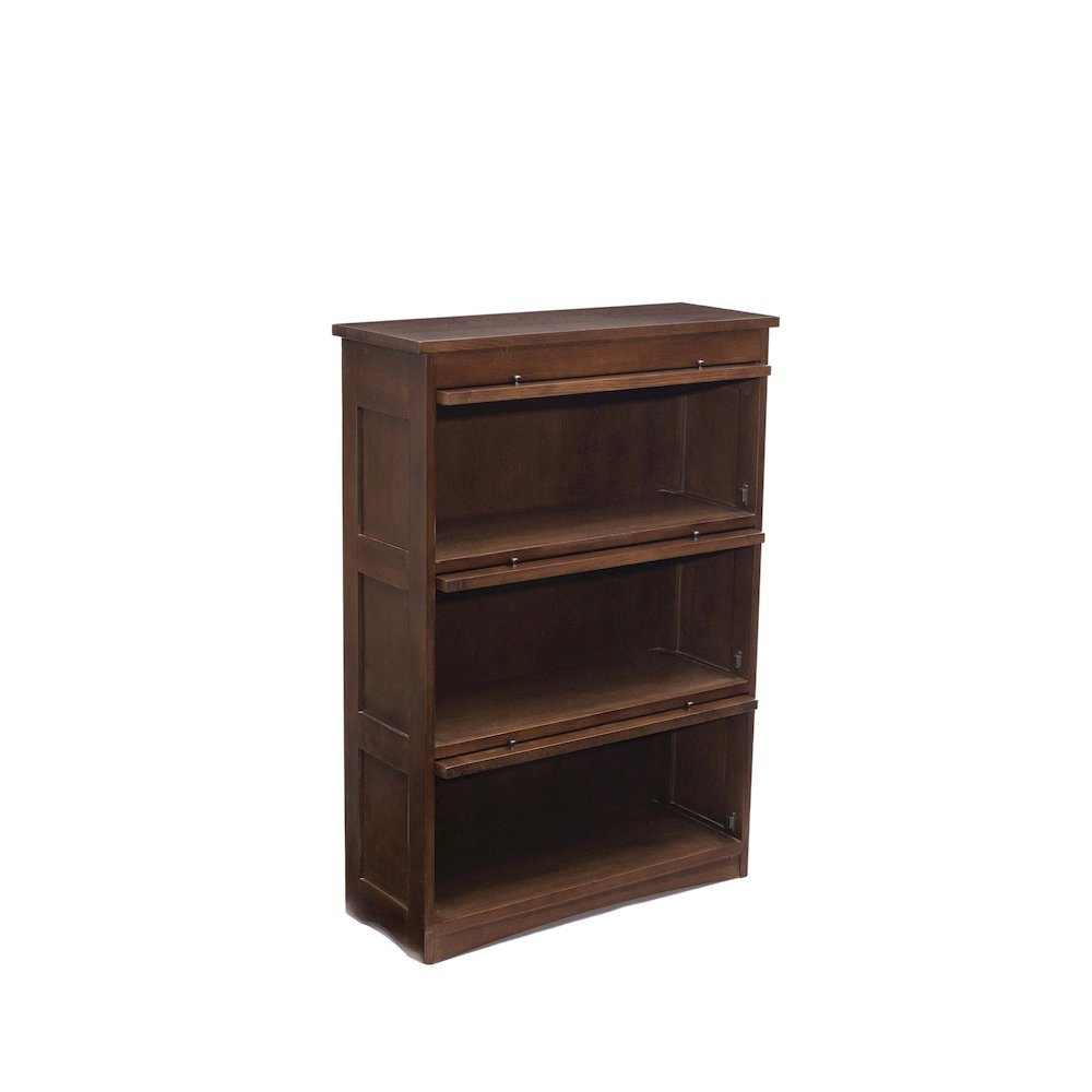 Mission Craftsman Style Oak Barrister Bookcase - 3 Stack - Walnut. Picture 3