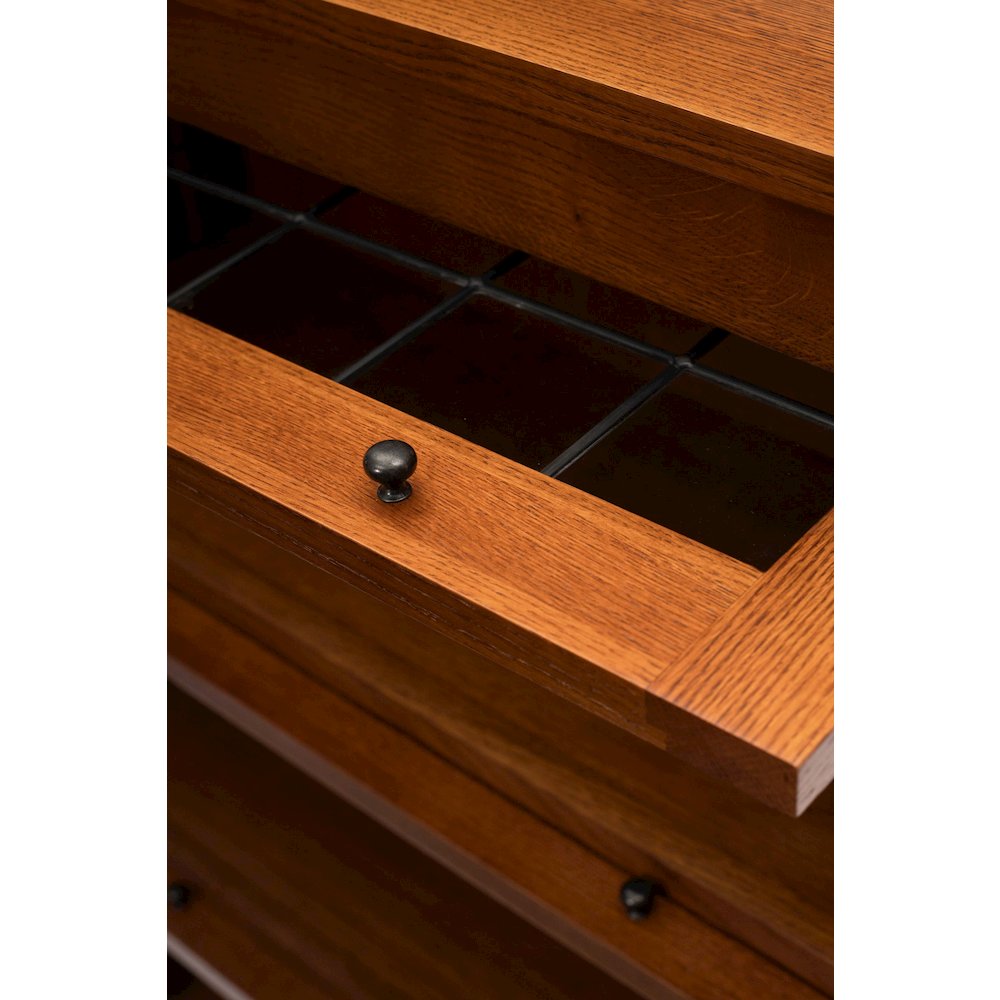 Mission Craftsman Style Oak Barrister Bookcase - 3 Stack - Michael's Cherry. Picture 5