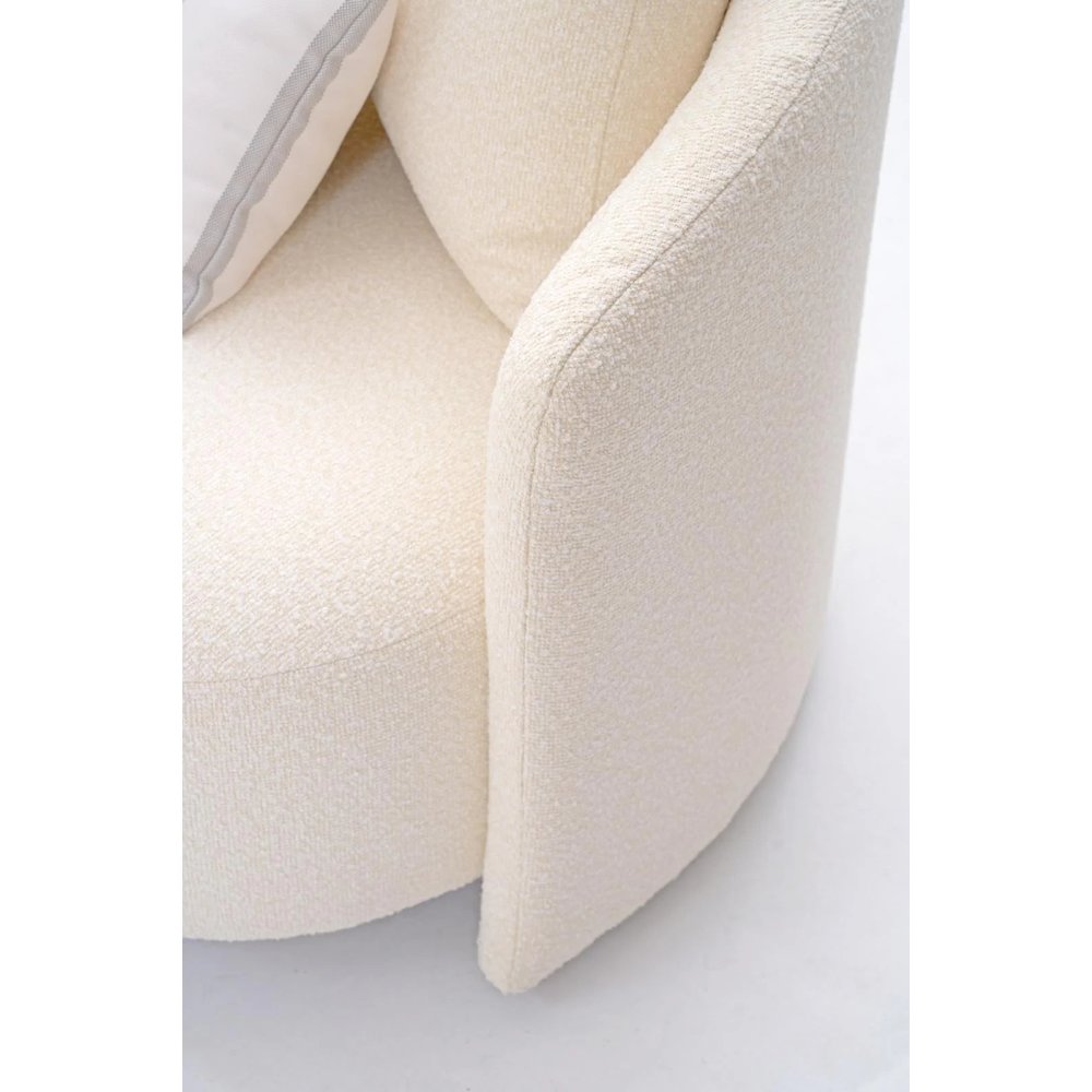 Serene Outdoor Sofa - 83", Cream Bouclé All-Weather. Picture 3