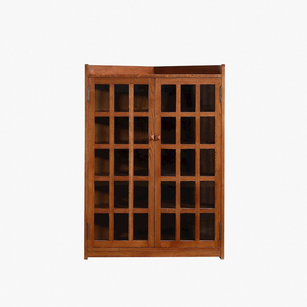 Mission Oak Corner Bookcase / Cabinet - Michael's Cherry. Picture 1