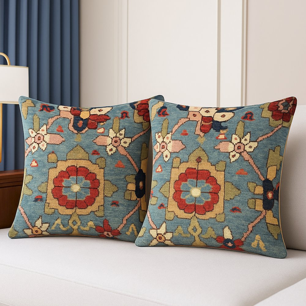 Persian-Inspired Luxurious Accent Cushions  (2 Cushion Covers + Inserts). Picture 3