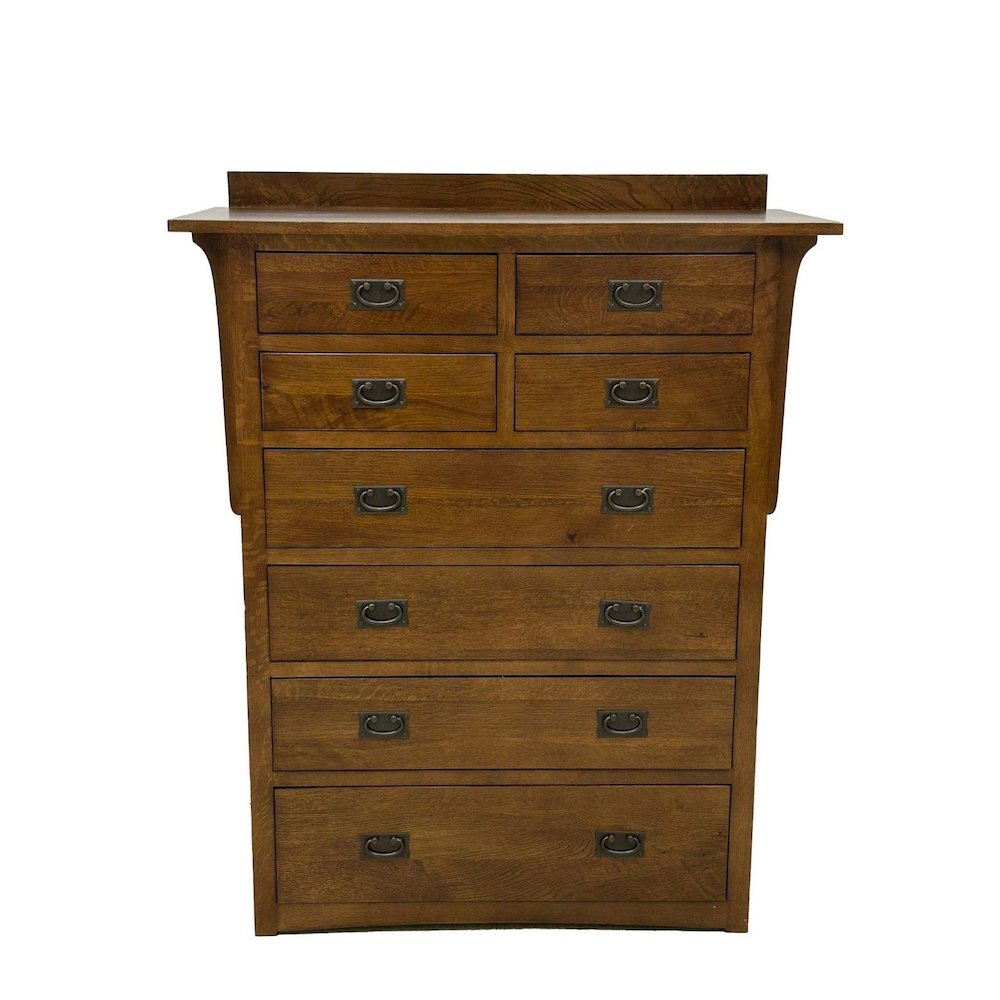 Mission Quarter Sawn Oak 8 Drawer Dresser - Walnut. Picture 2
