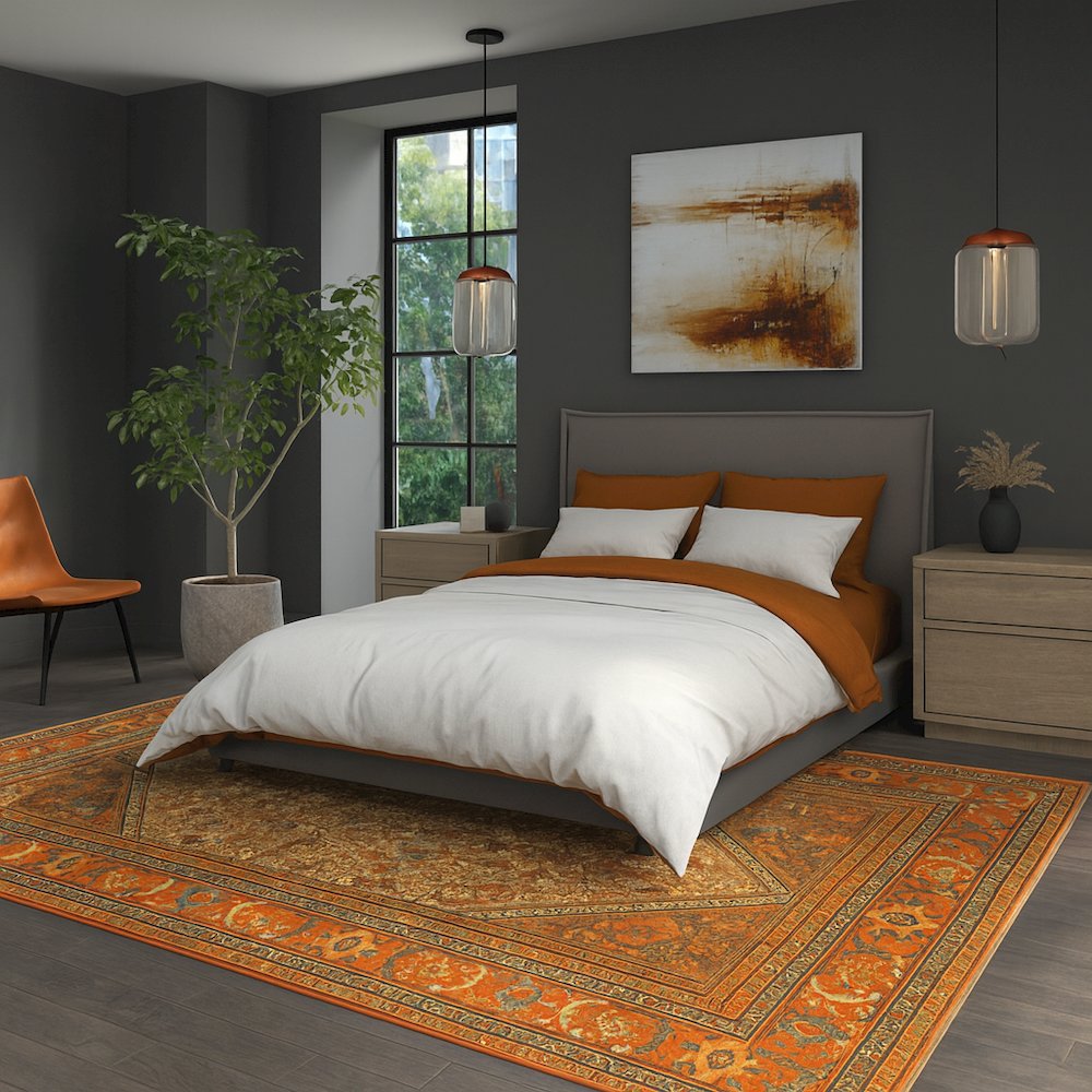 Area Rug Ultra Soft Washable Rug, Non Slip, Stain Resistant Rugs (2'7" x 9'). Picture 5