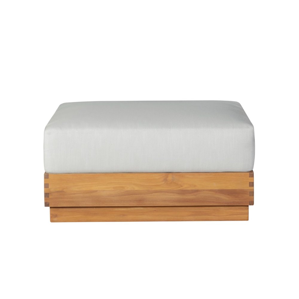 Imperial Grove Outdoor Solid Teak Wood Ottoman. Picture 1